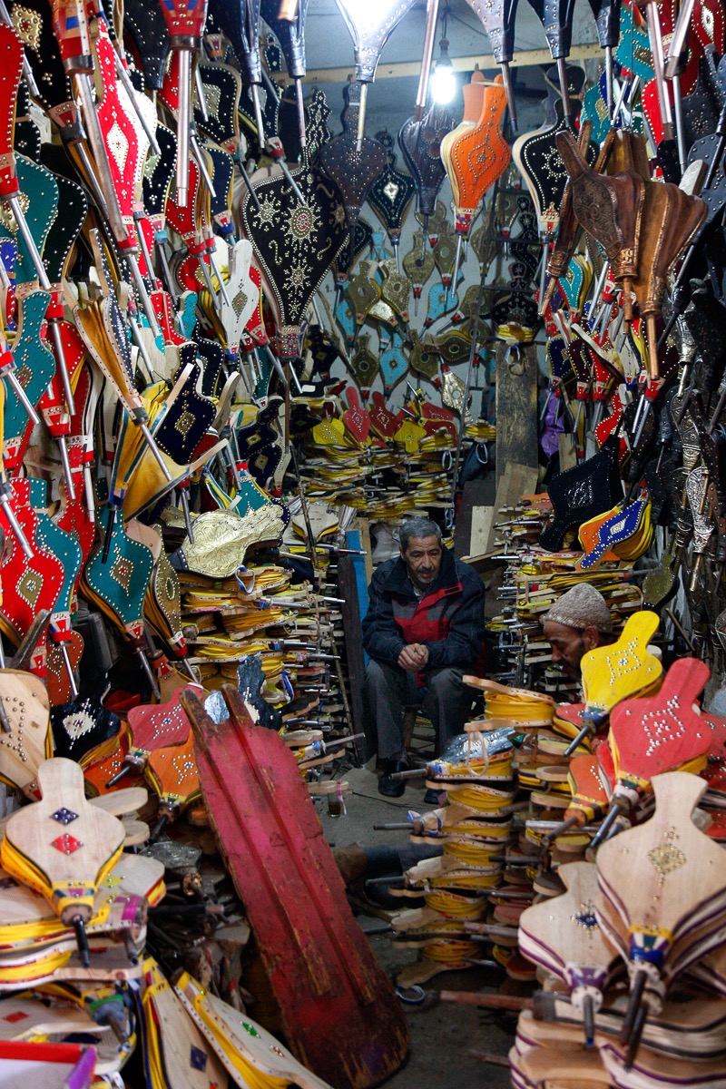 Bellows shop, Marrakesh, Morocco