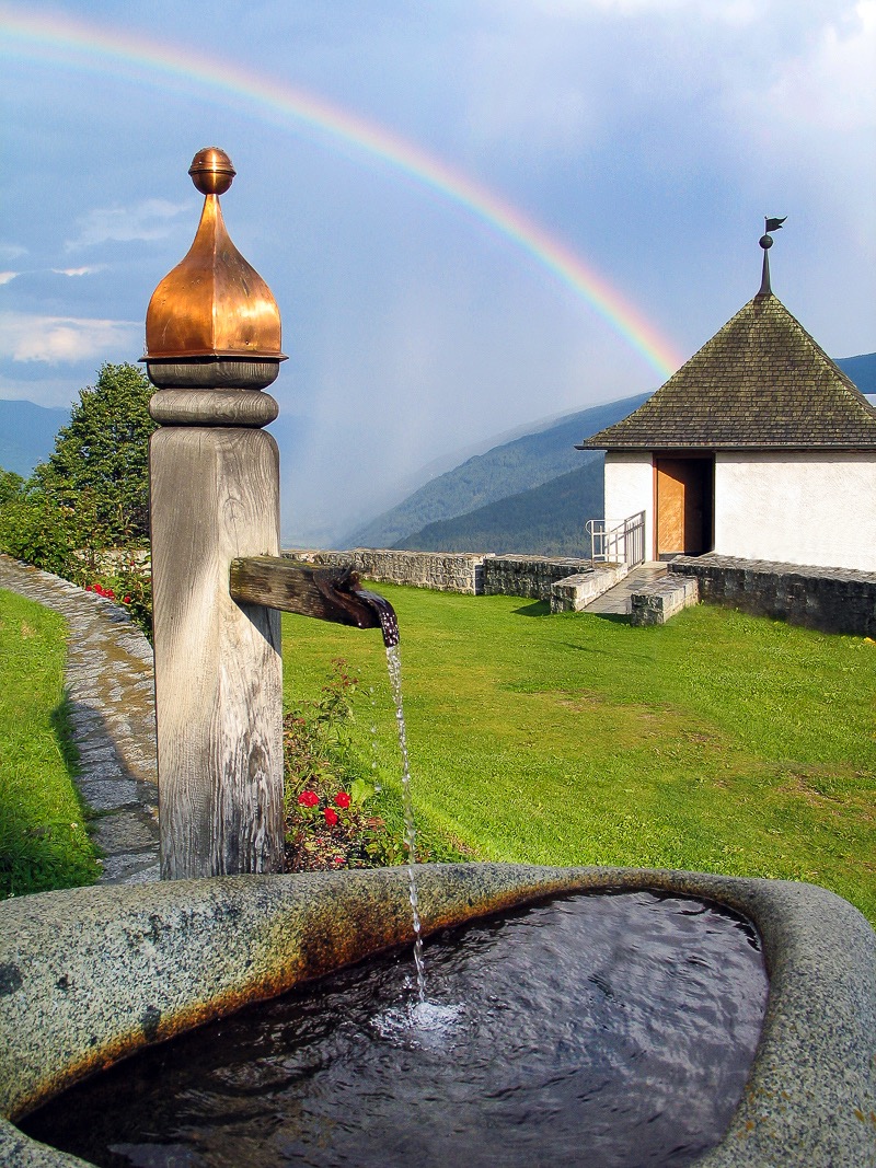 Rainbow over Meransen, Italy
