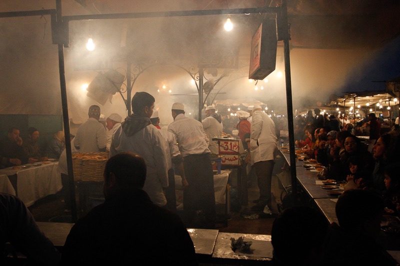 Dinner time at the Marrakesh Market

