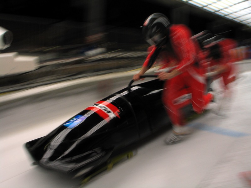 Bobsled start 1, Torino, Italy 2006
